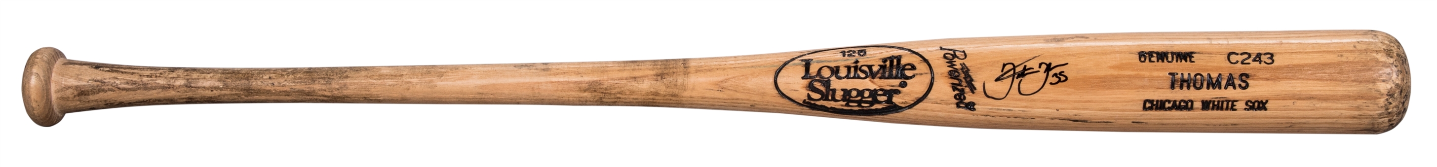 1991 Frank Thomas Game Used and Signed Louisville Slugger C243 Model Bat – Early Career/2nd Year Bat (PSA/DNA & Beckett)